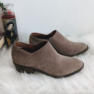 Lucky Brand Suede Distressed Ankle Bootie